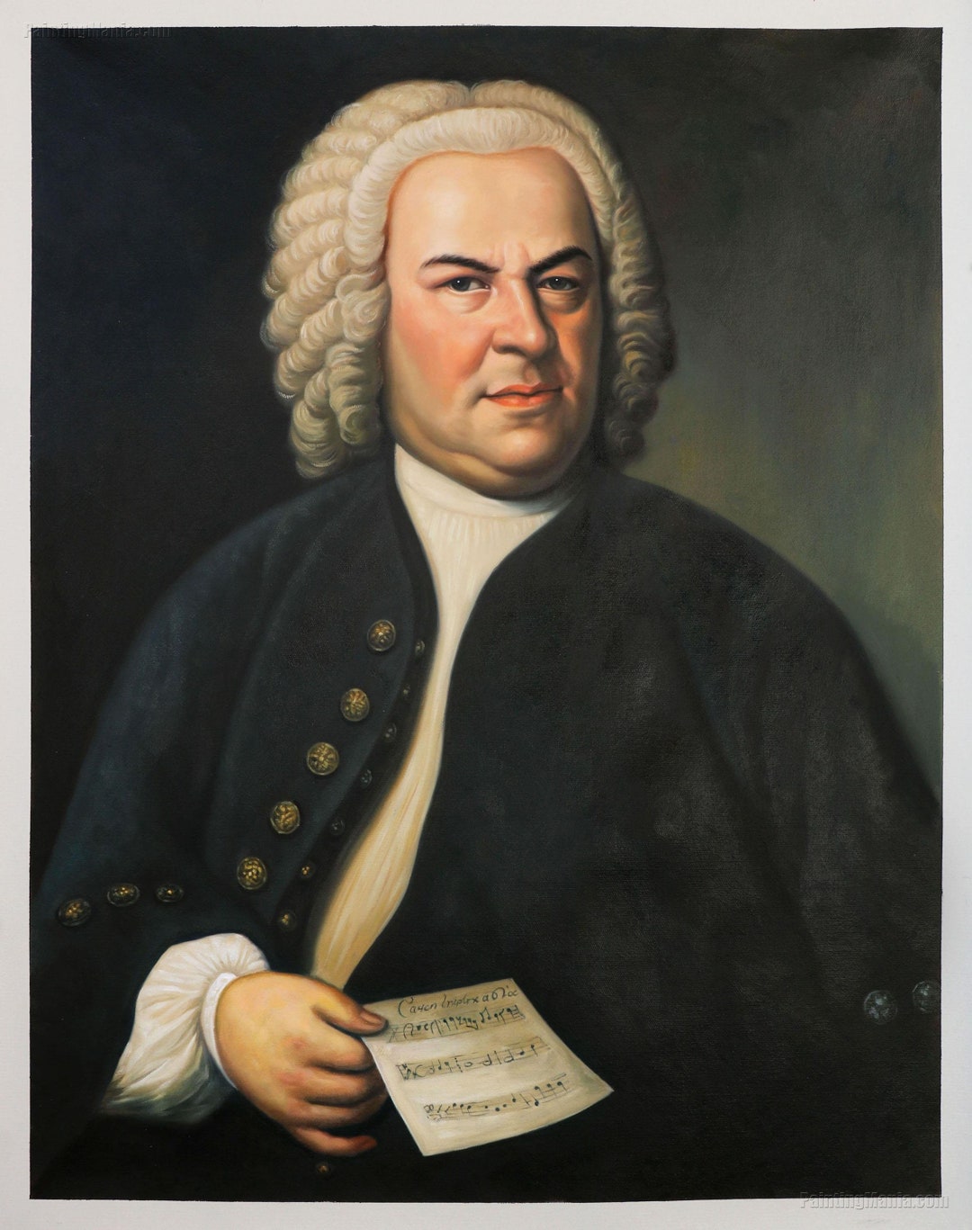 【C9183】A PORTRAIT OF BACH Portrait of Johann Sebastian Bach - Elias Haussmann Hand