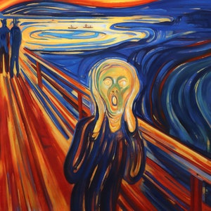 The Scream 1893 Edvard Munch Hand painted Oil Painting Reproduction 