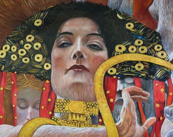 油絵　素晴らしいクリムトの風景画　美術アカデミー学生による完璧模写の本格的油絵 油絵 素晴らしいクリムトの風景画 美術アカデミー学生による完璧模写の