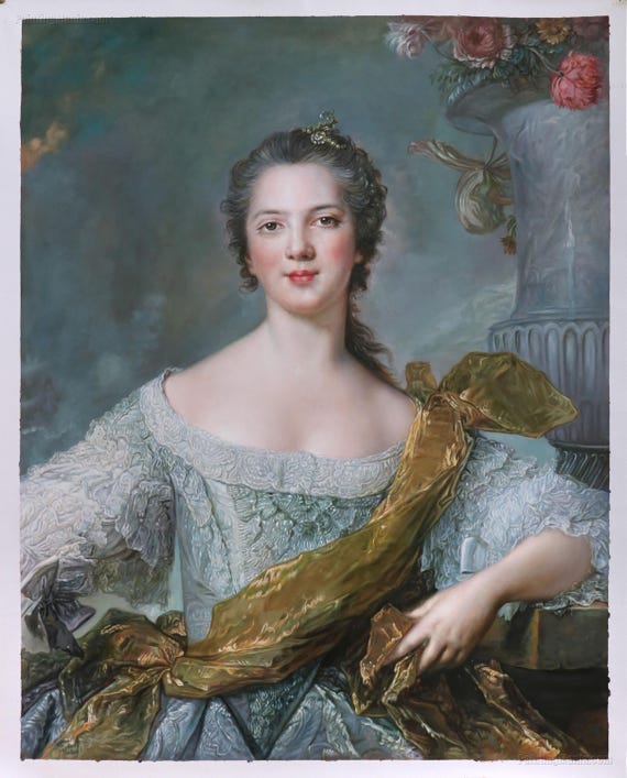 Madame Victoire of France - Jean-marc Nattier Hand-painted Oil