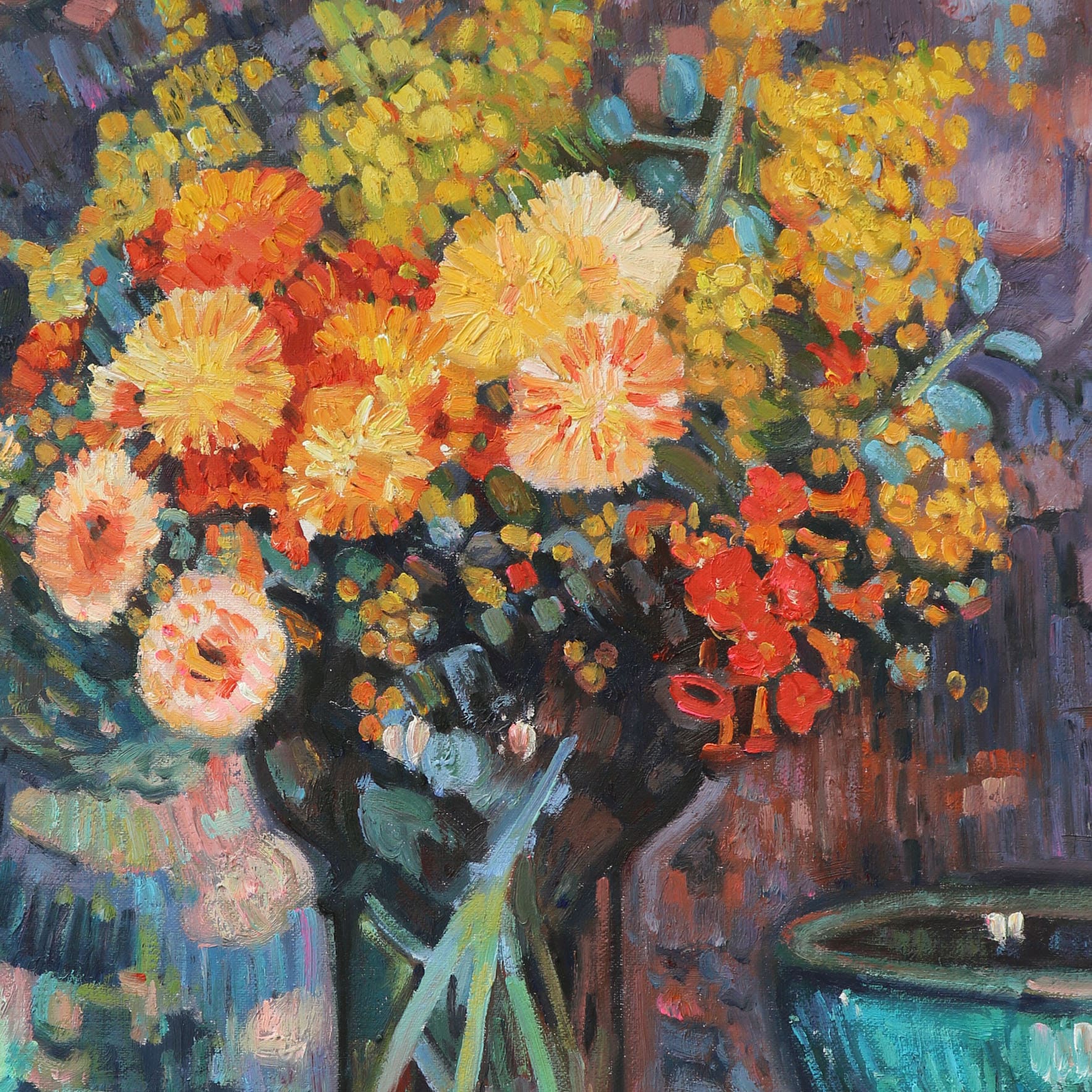 Vase of Flowers - Theo Van Rysselberghe Hand-painted Oil Painting