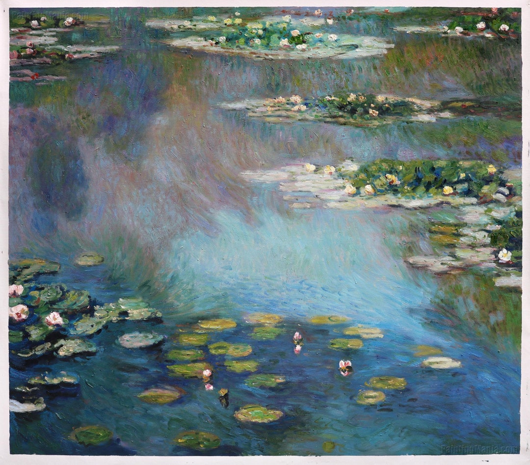 睡蓮の油絵　water lilies Amazon.co.jp: クロードモネWater Lilies Nympheas 1906年オイル