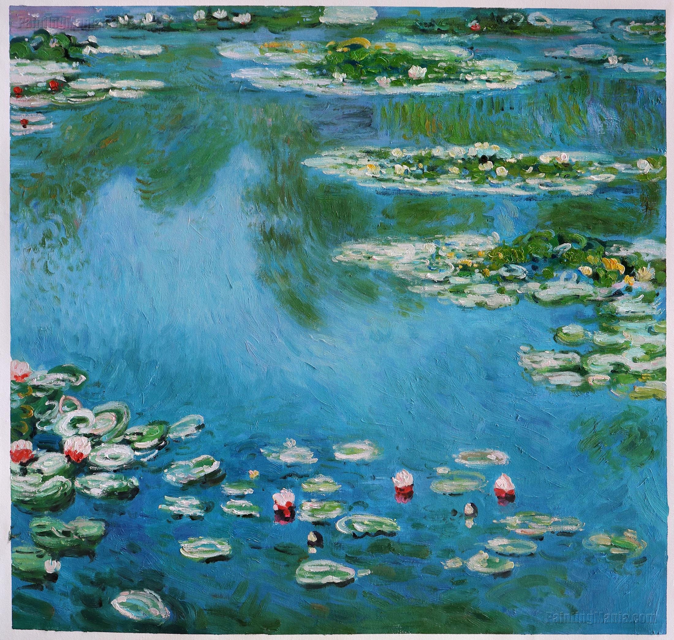 睡蓮 1906 - クロード・モネ手描き油絵、睡蓮の池の風景、平和な 睡蓮 1906 - クロード・モネ手描き油絵、睡蓮の池の風景、平和な