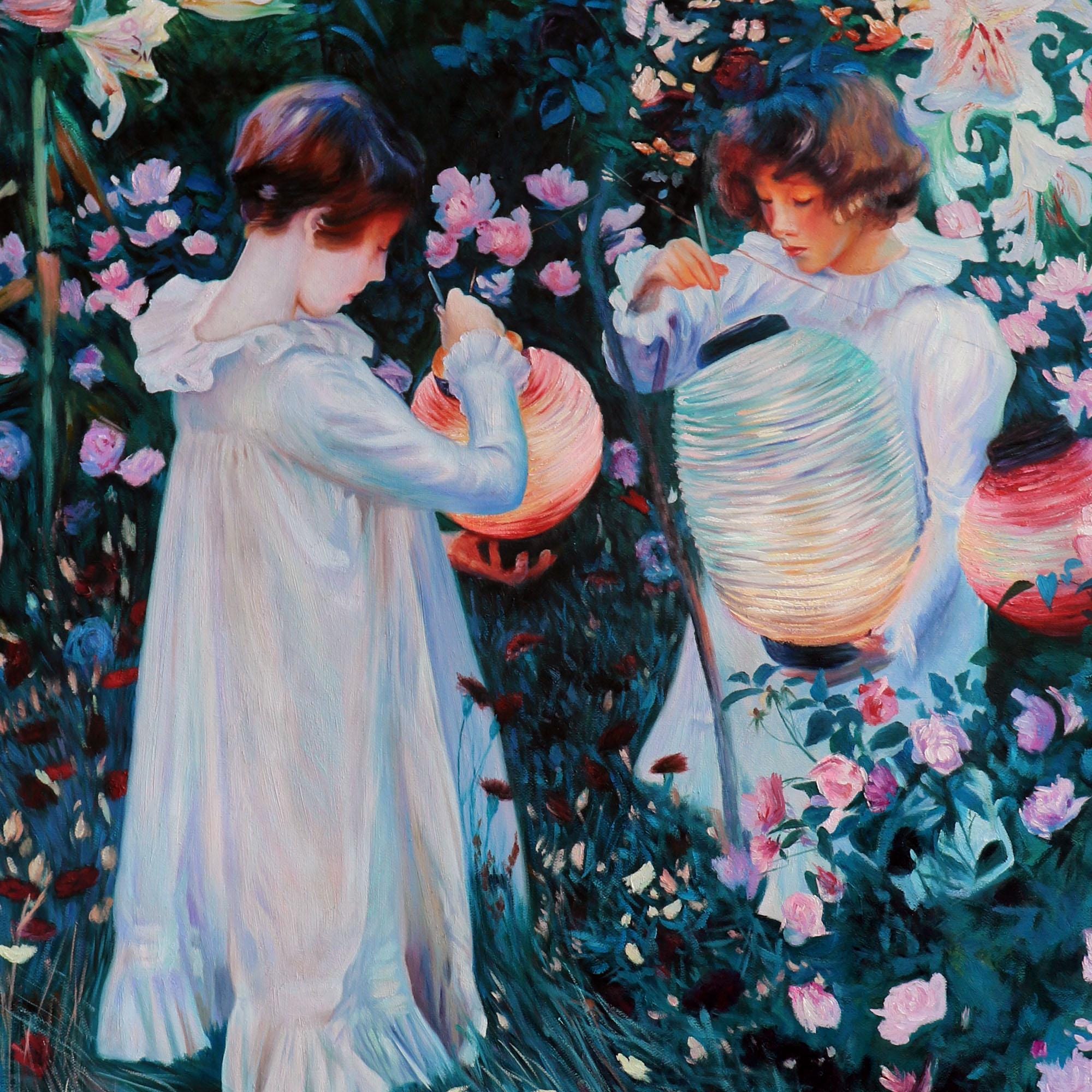 Carnation, Lily, Lily, Rose - John Singer Sargent Hand-painted Oil