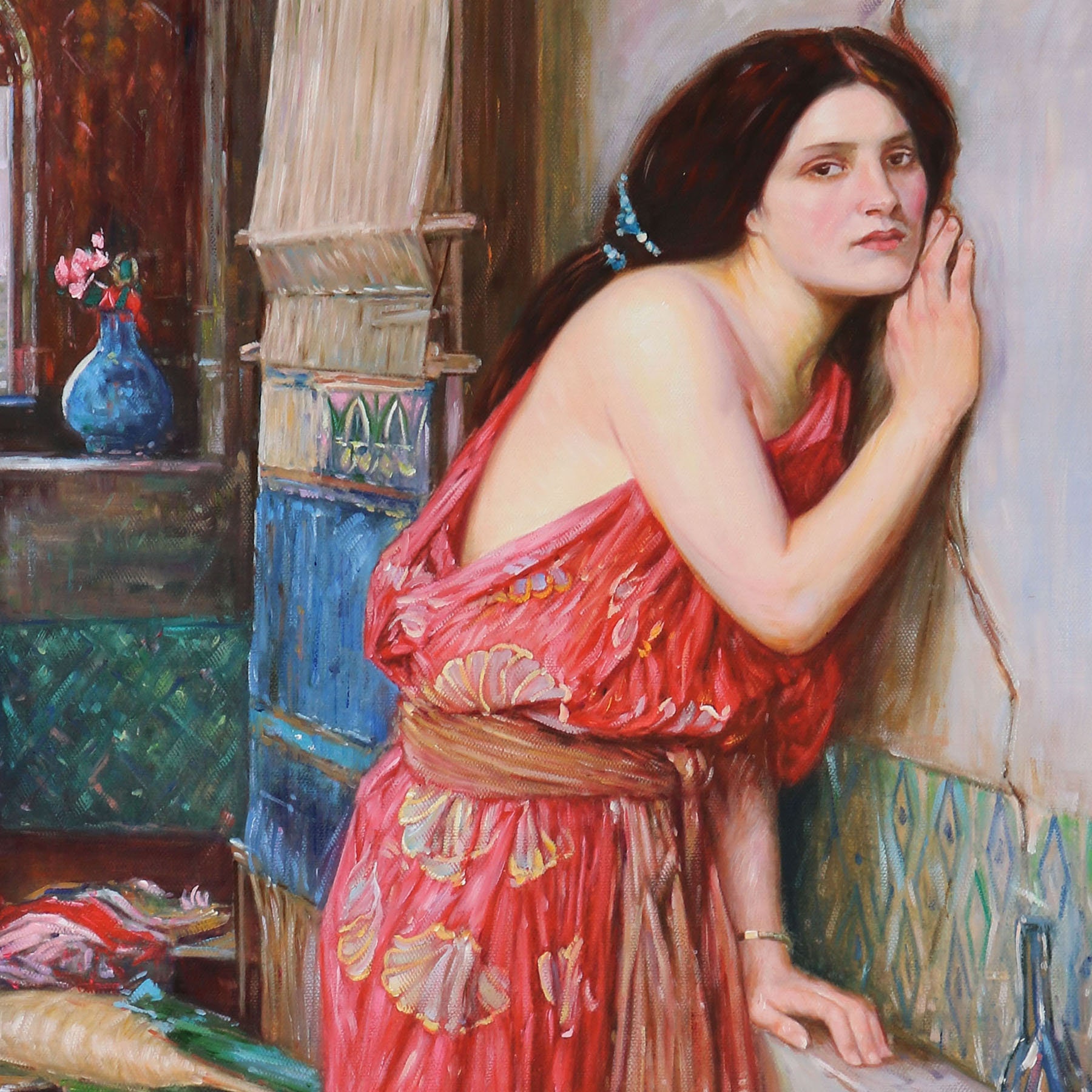 Thisbe (the Listener) - John William Waterhouse Hand-painted Oil Painting Reproduction,portrait of Girl in Red Dress,bedroom Wall Art Decor - Etsy Thisbe (the Listener) - John William Waterhouse Hand-painted Oil Painting Reproduction,portrait of Girl in Red Dress,bedroom Wall Art Decor - Etsy