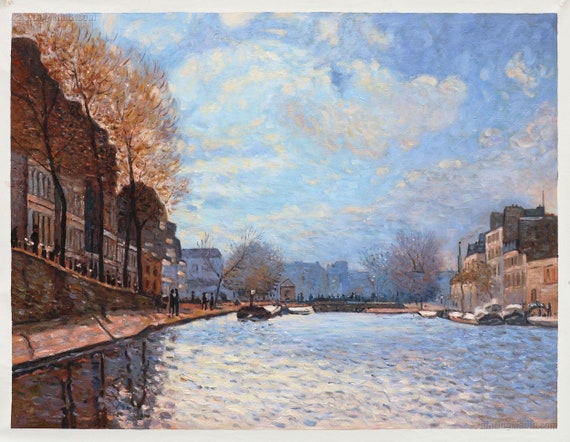 アルフレッド・シスレー、【サン＝マルタン運河の眺め】