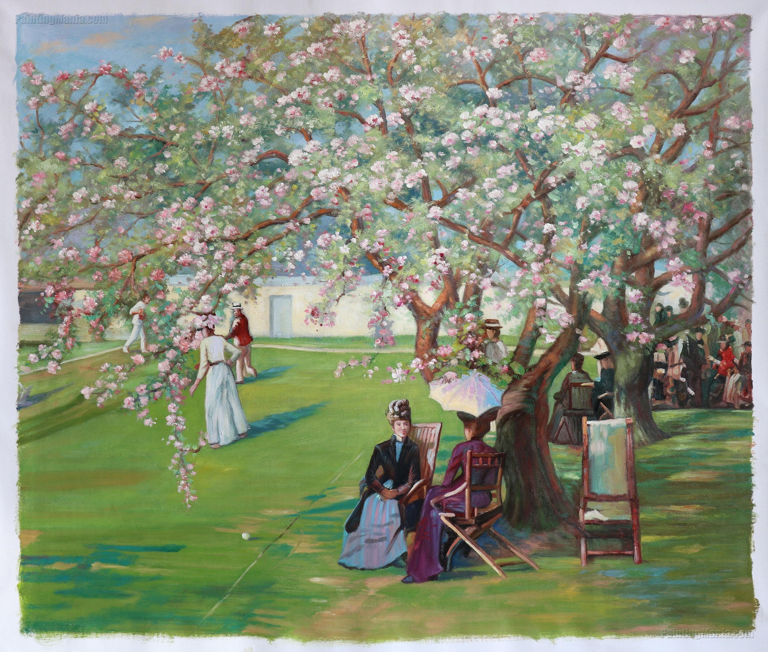 Paisley Lawn Tennis Club - Sir John Lavery Hand-painted Oil