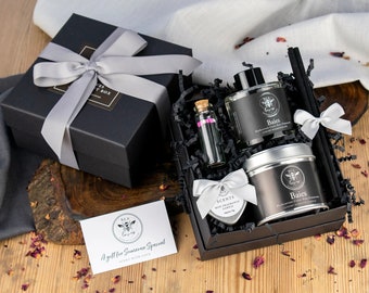 Luxury Scented Candle Gift Box: Soy Wax Candle & Home Diffuser