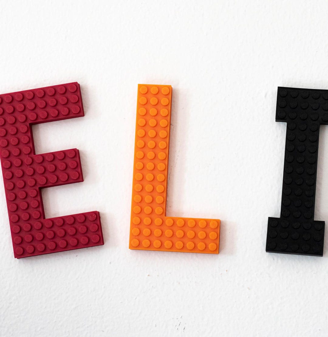 Custom LARGE Brick Style Kids Letter, Wall Mountable Kids Room Sign ...