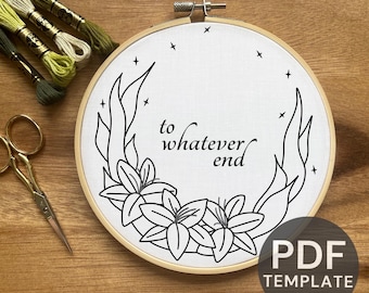 Von Throne of Glass inspiriertes Handstickmuster, PDF-Vorlage, TOG
