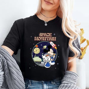 Comfort Colors Retro Space Mountain Mickey Space Shirt, Disney Space Astronauts Shirt, 90&#39;s Space Mountain Shirt, WDW Matching Family Shirt