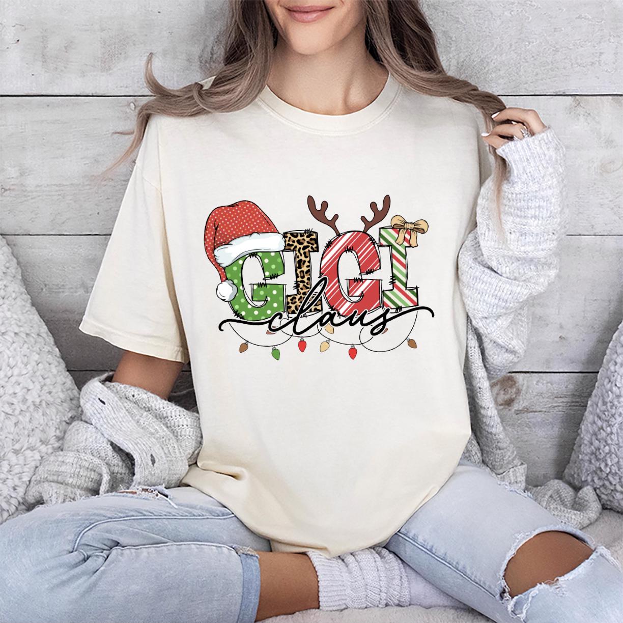 Comfort Colors Gigi Claus Shirt, Gigi Claus Shirt, Grandma Shirt, Funny Christmas Shirts, Christmas Gigi Gift, Grandma Gift Shirt