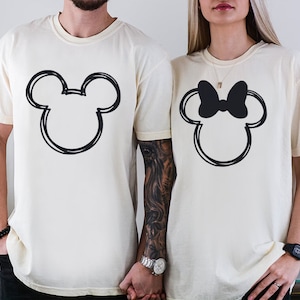 Comfort Colors Disney Family Shirt, Mickey Outline Shirt, Disneyworld Shirt, Disneyland Shirt, Disney Couples Shirt, Disney Family Shirt