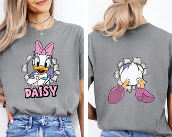 Comfort Colors Daisy Duck Retro Shirt, Cute Mickey And Friends T-Shirt, Magic Kingdom Tee, Disneyland Trip Family Vacation, Daisy Shirts