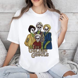 Comfort Colors The Golden Girls Horror Halloween Blood Moon Shirt, The Golden Ghouls Shirt, Halloween Shirts