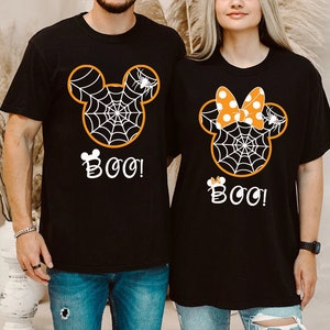 Comfort Colors Halloween Couple Disney Shirt, Disney  Spider Web Mickey Shirt, Halloween Shirt, Disney Halloween Gifts, Spooky Disney Shirt