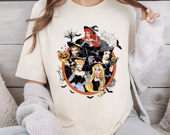 Comfort Colors Disney Princess Halloween Shirt, Disney Halloween Shirt, Disney Princess Shirt, Halloween Party Shirt, Disney Kids Shirt