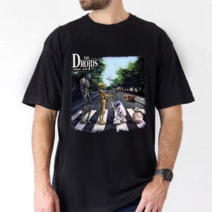 Comfort Colors Star Wars Shirt, Droids Abbey Road T-Shirt, Movie Music Mashup Adults Gift For Men T Shirt, Disney Shirt, Starwars Shirts