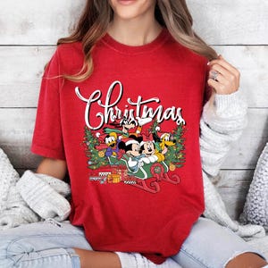 Comfort Colors Vintage Disney Christmas Shirt, Mickey Minnie Very Merry Christmas Party 2025 Shirt, Disney Christmas Trip Shirt