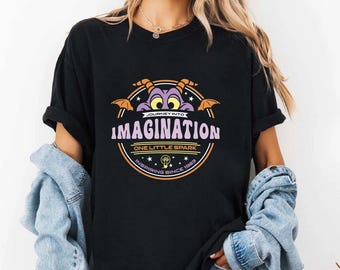 Comfort Colors Disney Figment Journey Into Imagination One Little Spark Shirt, Disney Epcot Purple Dragon Tee, Disney Figment Shirt