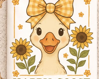 Happy Goose Sunflower PNG Clipart (Digital Download)
