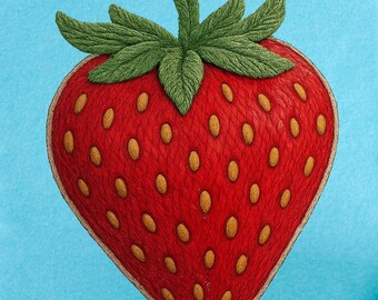 Zomershirtontwerp aardbei png