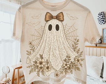 Uroczy Koronkowy Duch Png, Boo w Boojee, Koronkowa Kokarda Halloween Boo Png, Halloween Png, Uroczy Wzór Sublimacji Halloween Boo, Koszulka Boo Duch Png