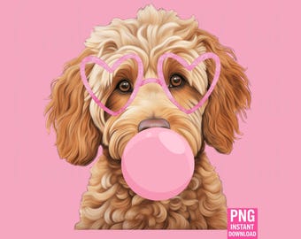 Doodle Png, Spoodle Png, Cavoodle Png, Doodle Mom Png, Labradoodle, Goldendoodle, Poodle, Curly Dog Png, Valentine Day Png Sublimation Dtf