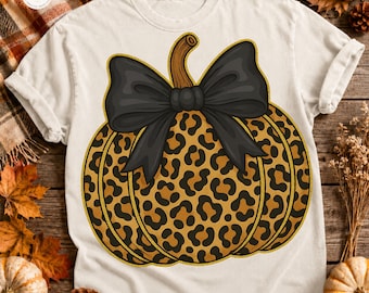 Cheetah Pumpkin Glitter Png, Preppy Pumpkin Design, Coquette Fall Pumpkin Png, Trendy Thanksgiving Shirt, Girly Fall Png, Pumpkin Spice Png