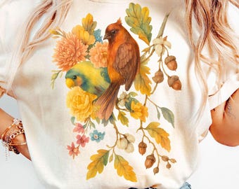 Bird Nerd Png Design Bird Lover Sublimation Download Bird Watching Shirt Boho Floral Cardinal Bird Watcher Gift, Bird Clipart