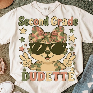 Second Grade Png, Preppy Back to School PNG, Coquette Teacher First Day of School Shirt Design, School Girl Sublimation, First Day of School