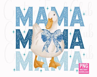 Cute Mama Coquette Png, Goose Png, Goose Lover Sublimation, Mother's Day Png, Girly Png, Goose T-shirt Png, Birthday Gift For Her, Duck Png