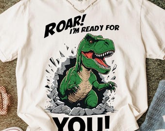 Terug naar school png, retro humor eerste dag png, trendy leuke grappige schoolvibes, leraar cadeau sublimatie, dinosaurus T-Rex, dinosaurus kindershirt