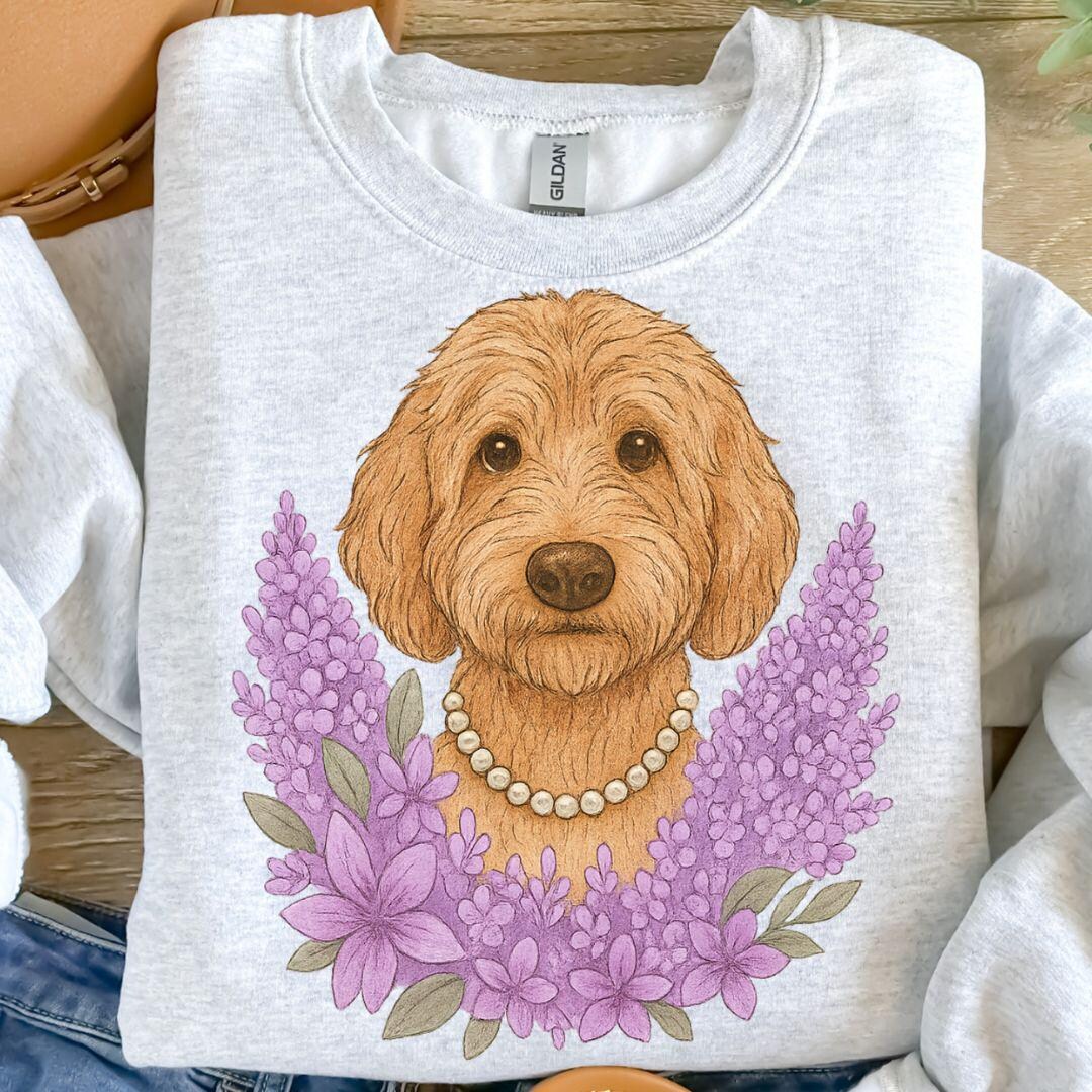 クリスマス ゴールデンドゥードル PNG、ラブラドゥードルの誕生日クリップアート、ドゥードゥル ラバー昇華、ボヘミアン ドッグシャツ、ドゥードゥル  ママギフト、ドッグ ママ スウェットシャツ - Etsy 日本, image size:1080x1080