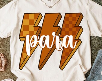 Para PNG Sublimation | Cute Paraprofessional Autumn Shirt Design | Fall Sweatshirt Png | Retro School Clipart for Paraprofessional Gift
