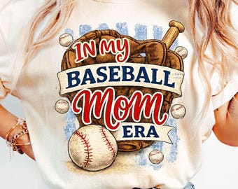 Baseball Mom PNG, In meinem Baseball Mom Ära Sublimationsdesign, Sofort Download, kommerzielle Nutzung, hohe Auflösung, Spieltag Png, Softball Png