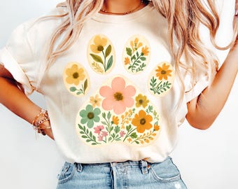 Boho Dog Mama Floral PNG, Dog Mama Png, Dog Lover Png, Mom Life Png, Dog Png, Dog Mama Shirt Png, Dog Gifts, Cute Paw Print Sublimation Tee