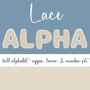 Trendy Lace Alpha PNG Digital Download, Floral Lace Alphabet Numbers, Preppy Alpha, Hand Drawn Lettering, Grand Millennial Alphabet Clipart