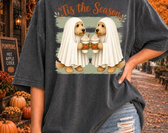 Goldendoodle Dog Ghost Png, Doodle Mama Literally Fall Design Boutique Pumpkin Spice Campfire Labradoodle Autumn Dog Lover Trending Graphic