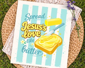 Das Leben ist Butter mit Jesus PNG, christliches Shirt-Design, Butter PNG, Streifen Png, Trending PNG, Viral Png, Liebe wie Jesus, Sublimation Dtf
