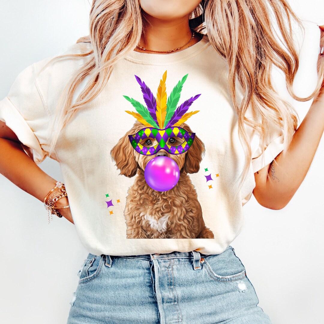 Cavapoo Dog Png, Mardi Gras Dog Png, Mardi Gra Day Gift for Dog Mom ...