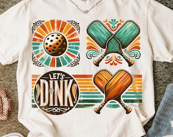 Trending Pickleball PNG Digital Download Bundle Funny Game Day Trendy Stripes DTF Sublimation Sports Shirt Graphic Pickleball Player Png