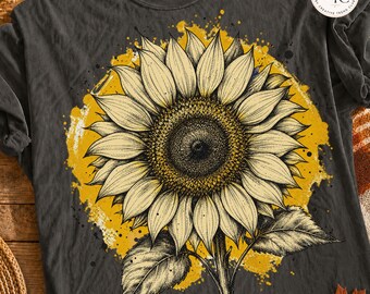 Sunflower Png Summer Trendy Flower Shirt Design Garden Country Girl Wildflower Sublimation Gardening Graphic Cheetah Leopard Stripes Png