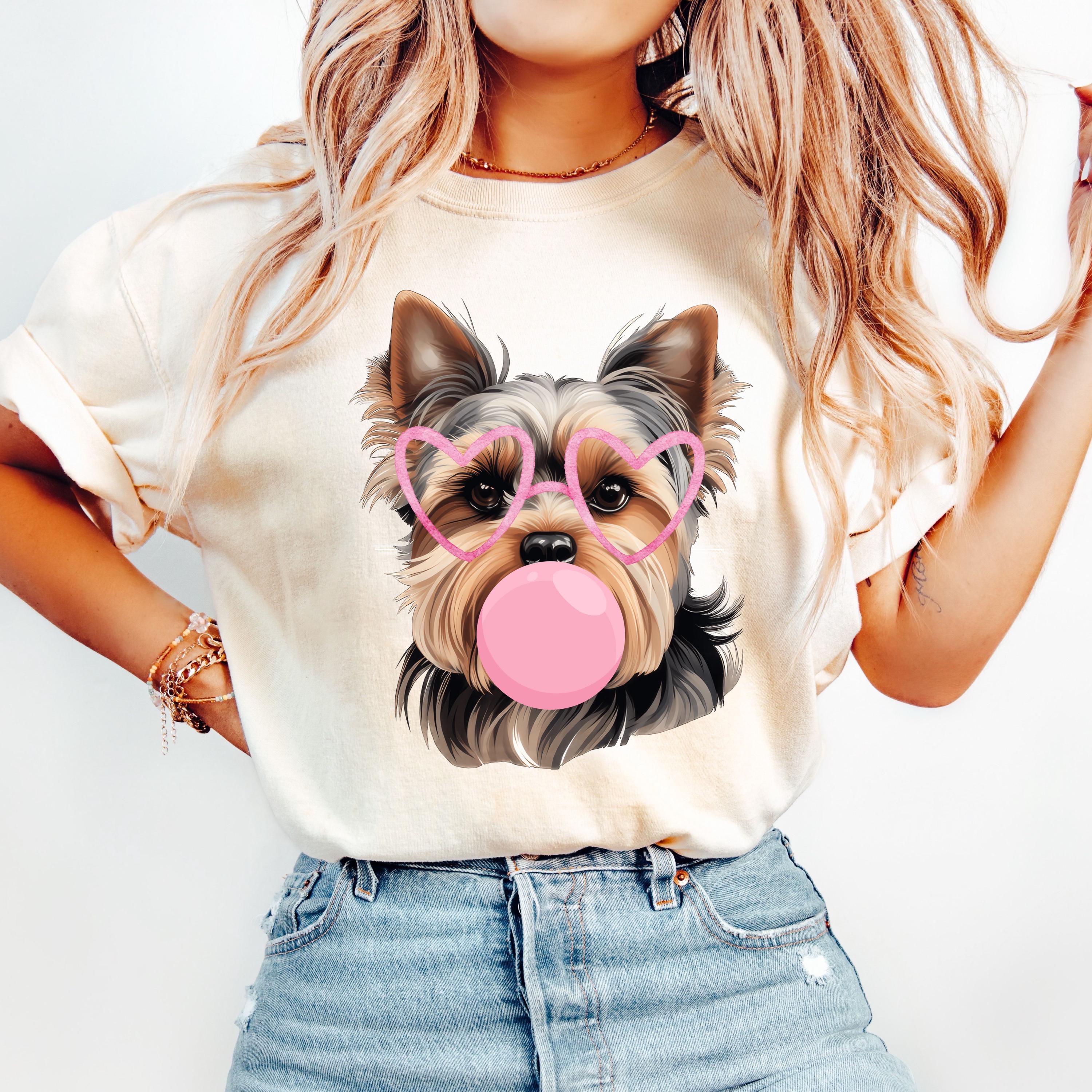 ヨーキー犬 PNG、ヨーキーママシャツデザイン、ヨークシャーテリア犬の昇華、ヨーキー水彩昇華、シャボン玉を吹く犬バレンタインギフト - Etsy 日本, image size:3000x3000