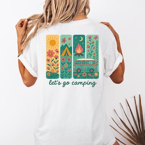 3 Camping PNG Designs, Brushstroke Retro PNG, Whimsical Outdoor Designs, Family Camping, Sublimation Files for Crafts and Apparel, Girly Png