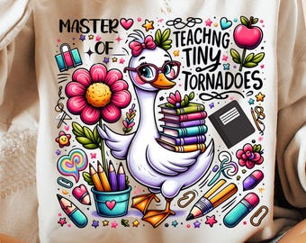 Profesora coqueta y tonta (Png), diseño de camiseta de sublimación con flores preppy para profesora, regreso a clases (Png), sudadera retro femenina para profesora