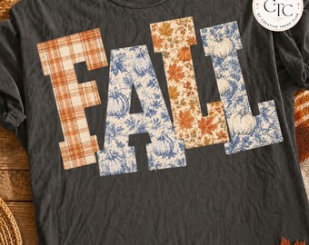 Flannel Fall Letters Word PNG Cozy Season Sweater Weather Design Mom Fall Png, Trending Fall Shirt Autumn Graphic Pumpkin Finger Print Vibes