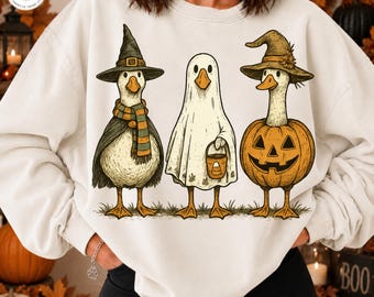 Boo Ghost Goose Png, Halloween Goose PNG, Halloween Shirt, Autumn Png, Pumpkin Goose Shirt Png, Skeleton Goose, Halloween Sublimation Design