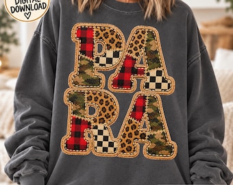 PARA PNG, Paraprofessional Patchwork Design, Trending Teacher Aide Sublimation, Camo Leopard Buffalo Plaid, Popular Now PNG, Christmas Gift