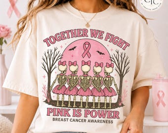 Breast Cancer Awareness PNG, Pink Skeleton, Retro Coquette Design (Digital Download)
